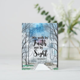 2 Corinthians 5:7 Walk by Faith Bíblia Flat Card