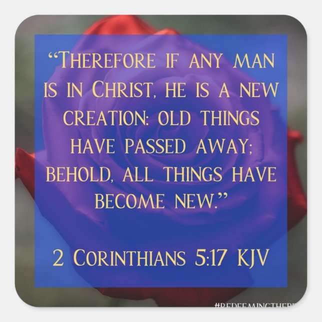 2 Corintianos 5:17 Rejeitando os adesivos da Besta (Frente)