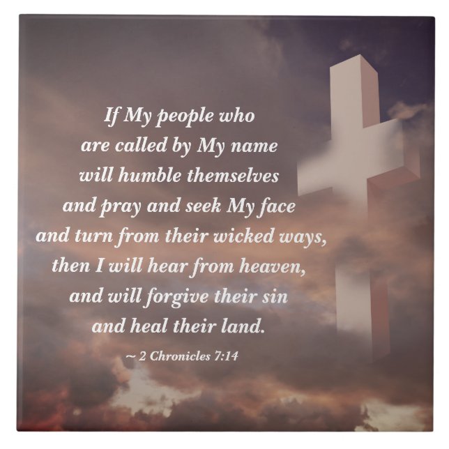 2 Crônicas 7:14 Se minhas Pessoas rezarem (Frente)