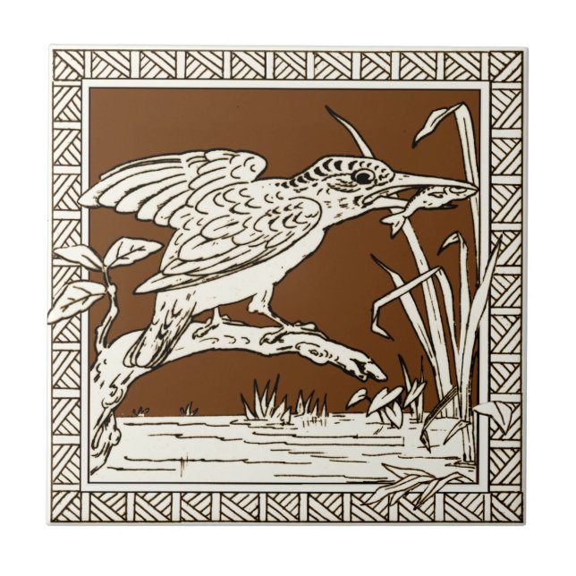 2 de 12 Repro 1880s Minton Mocha Bird Series (Frente)
