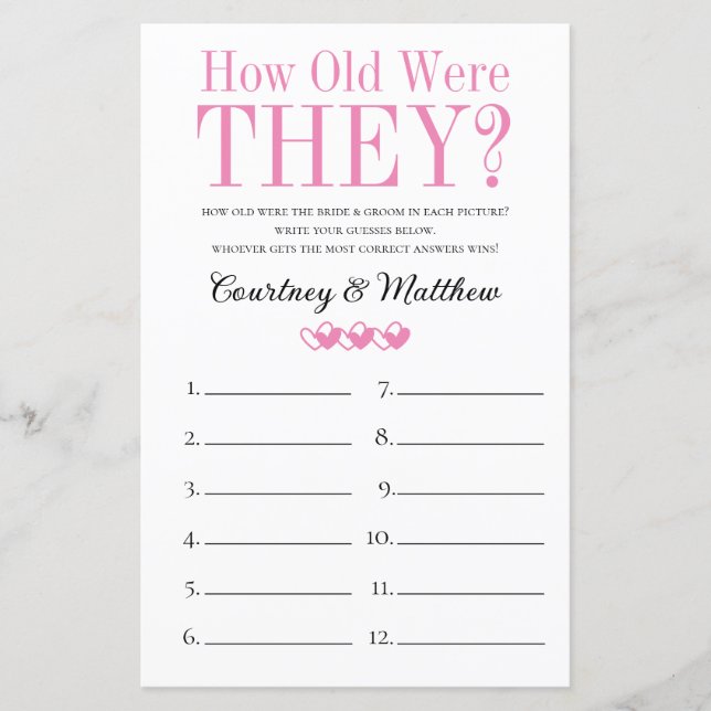 2 em 1 Jogos de Chá de panela (Frente)