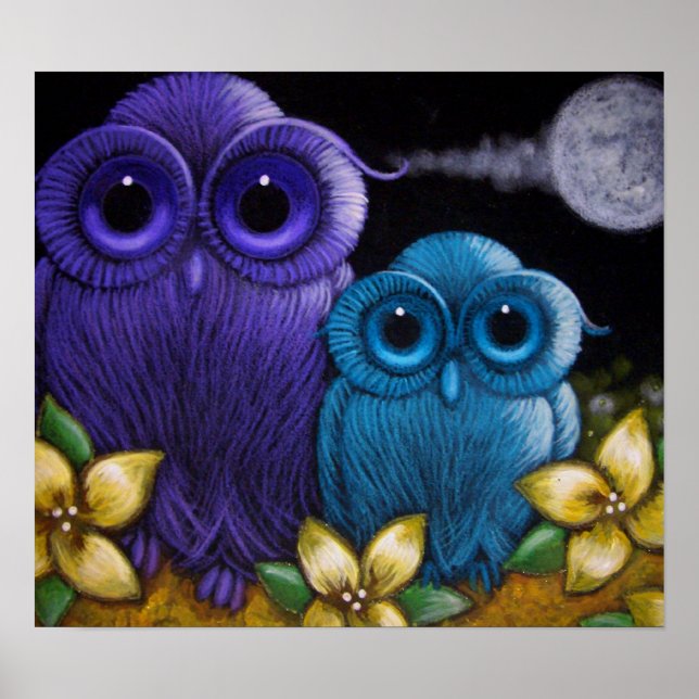 2 FANTASY OWLS Poster (Frente)