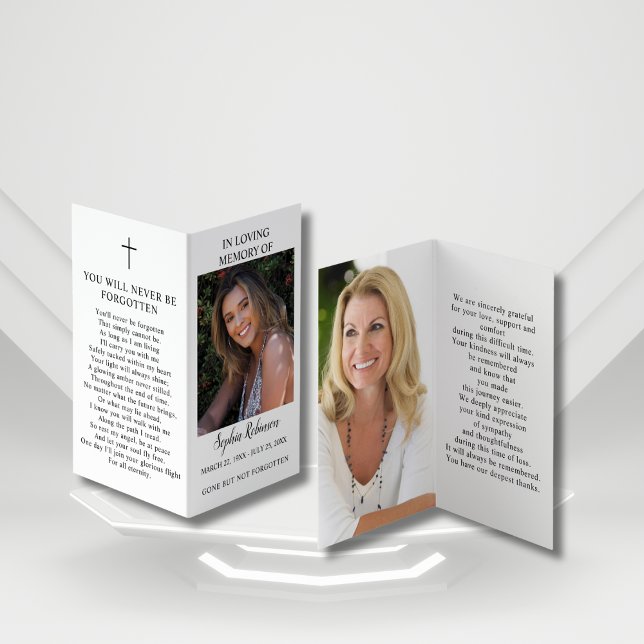 2 Foto: Cartão de Oração de Pasta Memorial Funeral (Criador carregado)