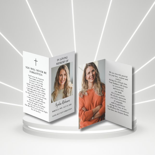 2 Foto: Cartão de Oração de Pasta Memorial Funeral (Criador carregado)