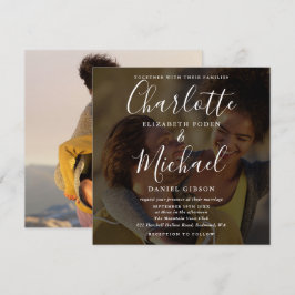 2 Foto Convite de Casamento Elegante Assinatura Sc