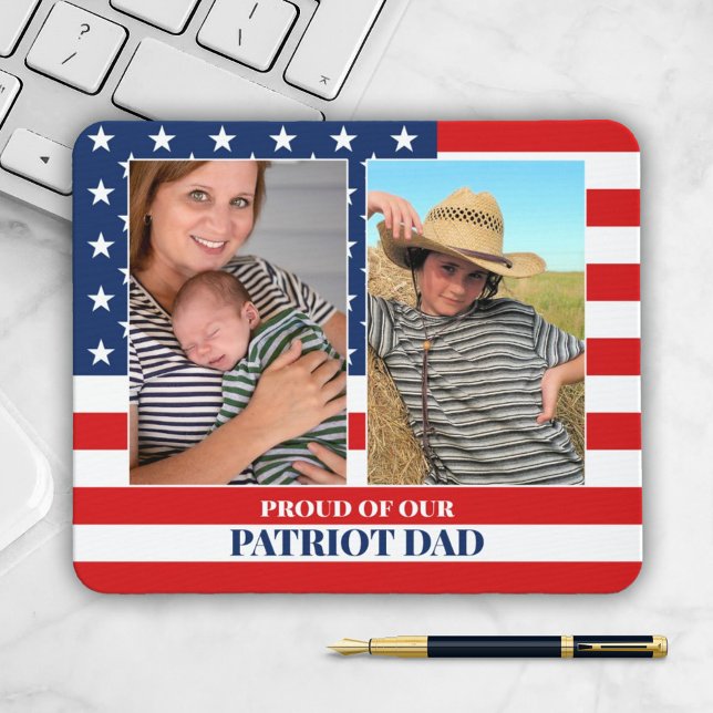 2 Foto Modelo Patriot Pai Família Mouse Pad (Criador carregado)