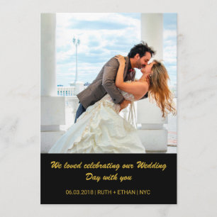 2 Fotos - ambos os lados Cartão de Agradecimento d