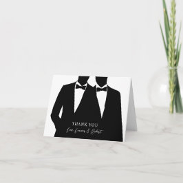 2 Gay de Cartões de agradecimentos de Casamento Si