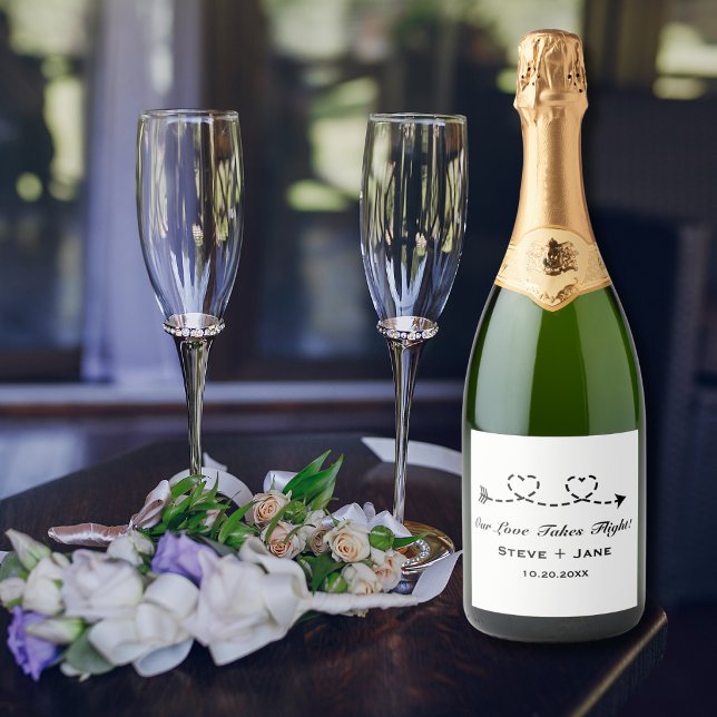 2 Hearts Arrow Modern Romantic Travel Love Wedding (Criador carregado)