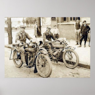 2 homens em motocicletas poster enorme