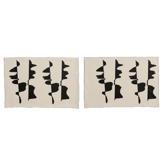 2 Housses de Taie d'Oreiller - Abstrait Dual Face (Frente - conjunto)