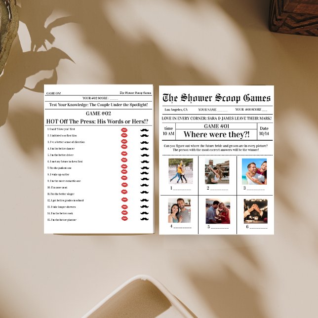 2 Jogos em 1 Chá de panela de casamento (Criador carregado)