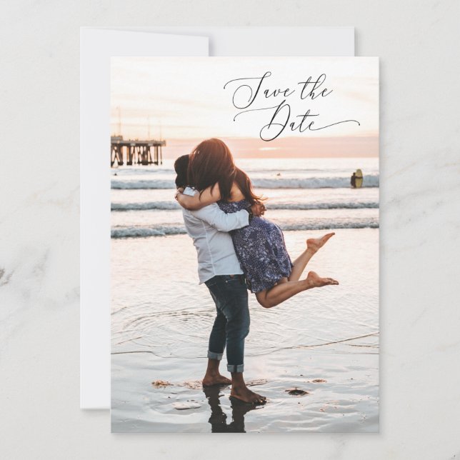 2 Lado Salve o Cartão com fotos de Data - mínimo (Frente)