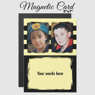 2 palavras fotopersonalizadas cartão magnético ama