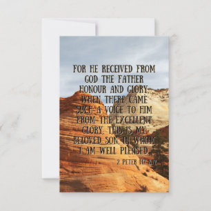 2 Peter 1:17 KJV Cartão de Saudação Simples