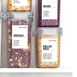 2 por 3 Etiqueta multilíngue espanhola de pórtico 