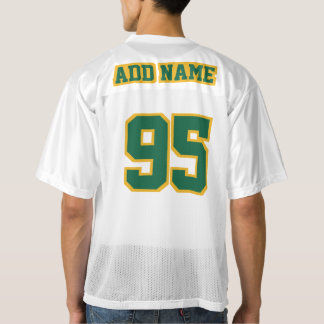 2 Side DARK GREEN DOURADO WHITE Mens Jersey