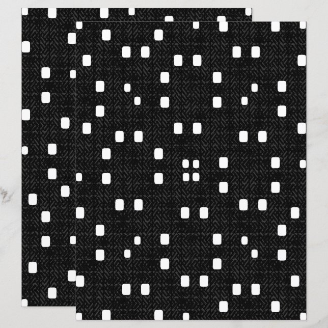 2-Sided B&W Textured Minimalism Scrapbook Page (Frente/Verso)