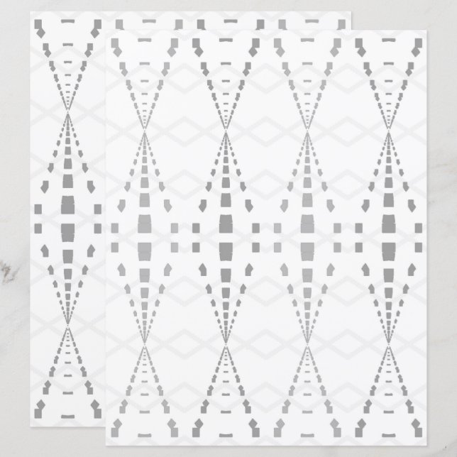 2-Sided Ley Lines Lt Grayscale Scrapbook Page (Frente/Verso)