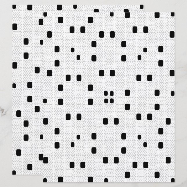 2-Sided W&B Textured Minimalism Scrapbook Page (Frente/Verso)