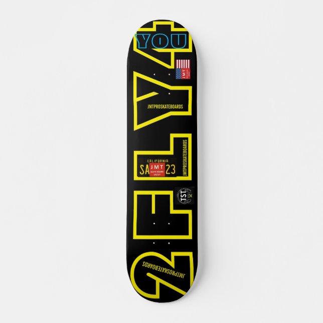 2 VOO 4 U JMT 7, 3/4", skateboard Deck (Frente)