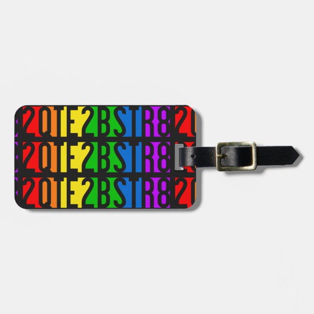 2QTE2BSTR8 etiqueta de bagagem personalizada (Frente Horizontal)