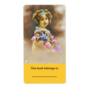2x3 3/4" vintage das etiquetas do Bookplate