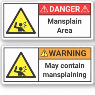 2x Adesivos de Aviso/Perigo