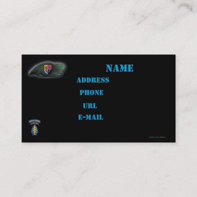 3º cartão de visita de sfg do grupo de forças espe (Frente)