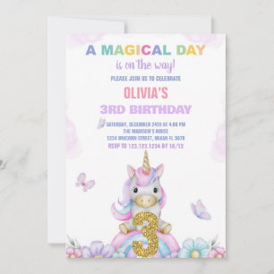 3º Convites de Aniversário do Unicórnio Foral