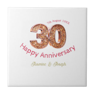 30º Feliz Aniversário Metálico Dourado adicionar n