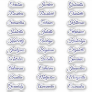 30 Adesivos de Caligrafia Elegantes para Nome de C