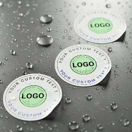 30 Adesivos Impermeáveis (Logotipo da Empresa, Tex
