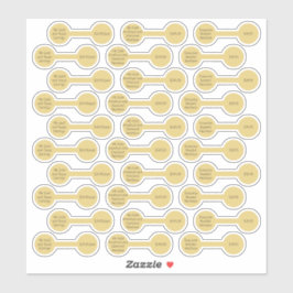 30 Autocolantes Dourados com Etiqueta de Preço Jud