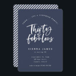 30 e fantástico convite para festas de aniversário<br><div class="desc">30 e fabuloso convite para festas de aniversário surpresa. Mude a cor para se adequar à sua festa. design de tipografia moderna,  em tendência. Parte de uma coleção de coordenação.</div>
