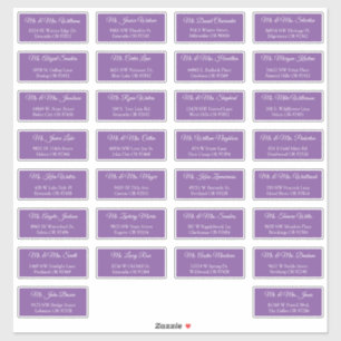 30 Etiquetas de Endereço de Convidados de Casament