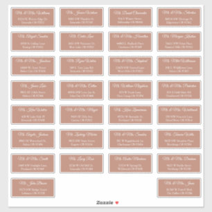 30 Etiquetas de Endereço de Convidados de Casament