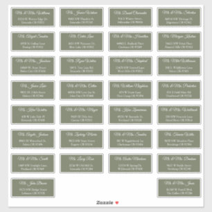 30 Etiquetas de Endereço de Convidados de Casament