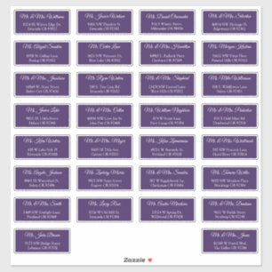 30 Etiquetas de Endereço de Convidados de Casament