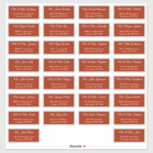 30 Etiquetas de Endereço de Convidados de Casament