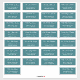 30 Etiquetas de Endereço de Convidados de Casament