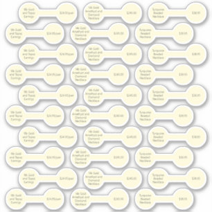 30 Etiquetas de Preço de Barão Branca Antigas
