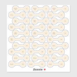 30 Etiquetas de Preço de Joias Redondas Douradas -