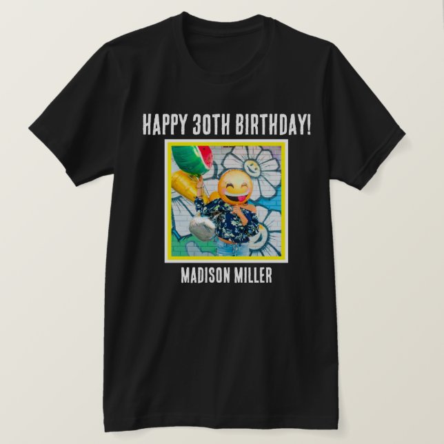 30 Personalizado - Camisa de aniversário do Milest (Frente do Design)