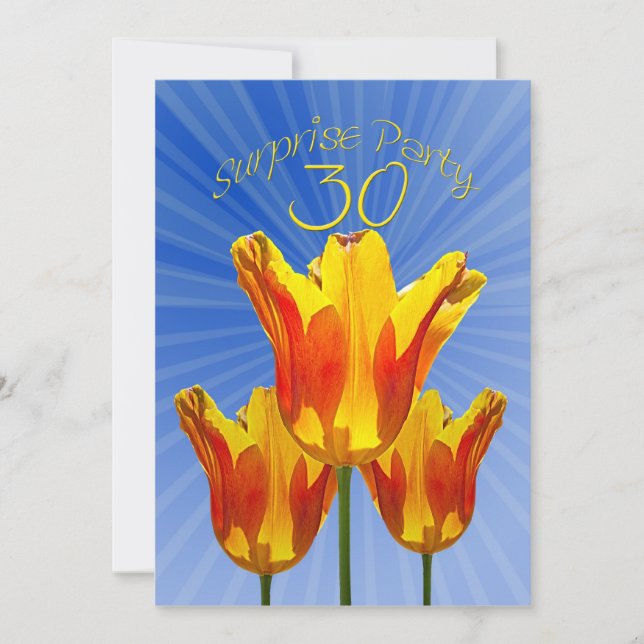 30 Surprise Convite de aniversário (Frente)
