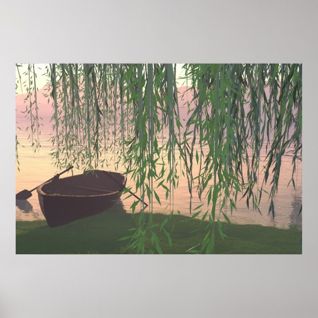 30" x 24" paper Poster w' "Under the Willows" imag (Frente)