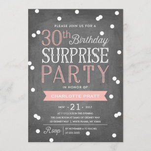 30o Aniversário do convite de festas   da surpres