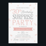 30o Aniversário do convite de festas | da surpresa<br><div class="desc">Este aniversário de 30 anos do chique e do na moda surpreende características do convite de festas um tema elegante dos confetes com tipografia moderna. Para um convite ainda mais memorável selecione uma forma cortada, um papel textured ou um papel grosso dobro. Por um ano personalizado do aniversário, por favor...</div>