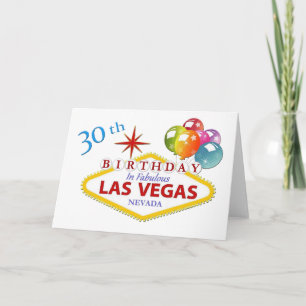 30o Padrão do cartão de aniversário de Las Vega