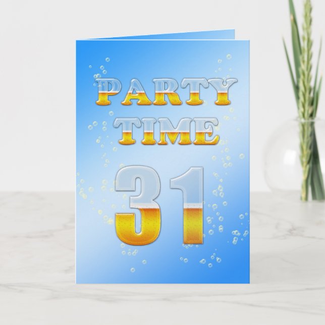 31º convite de aniversário com muita cerveja (Frente)